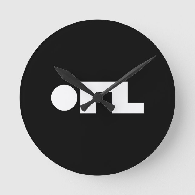 ORZ Emoticon Kaomoji Emoji Runde Wanduhr (Vorderseite)