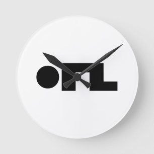 ORZ Emoticon Kaomoji Emoji Runde Wanduhr