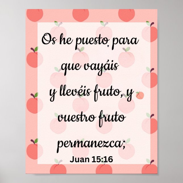 Os He Puesto Para Que Vayáis Y Deis Fruto Poster. Poster (Vorne)