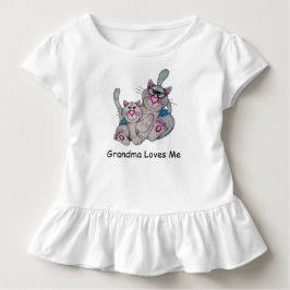 OS Niedlich "Oma Lieben Me", Cat Ruffled T-Shirt