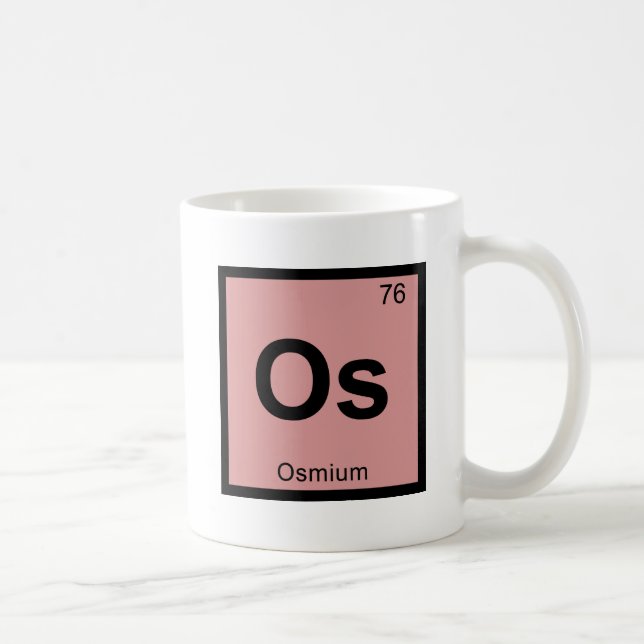 Os - Periodisches Symbol für die Osmium-Chemie Kaffeetasse (Rechts)