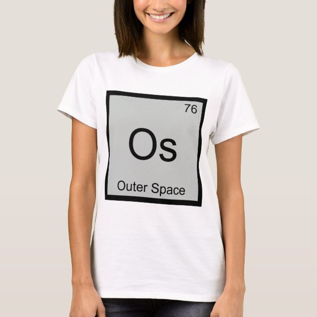 Os - Symbol-T - Shirt für die Weltraumchemie (Vorderseite)