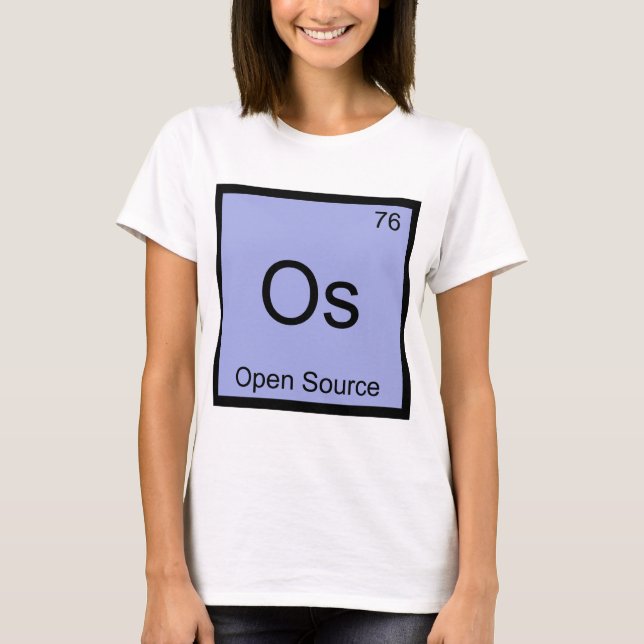Os - Symbolsoftware für Open Source Chemie Element T-Shirt (Vorderseite)