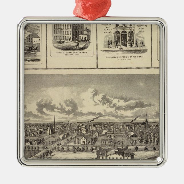 Osage-Gbd, Bauernhöfe, Wohnsitze Silbernes Ornament (Vorne)