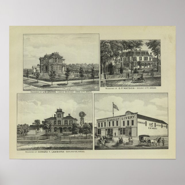 Osage, Mound Burlington, Kansas Poster (Vorne)