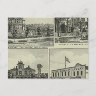 Osage, Mound Burlington, Kansas Postkarte