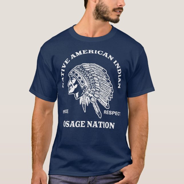 Osage Nation Inspirierte amerikanische Geschenke T-Shirt (Vorderseite)