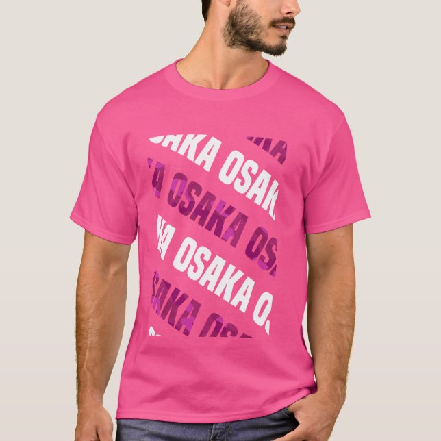 Osaka Camouflage Pattern Pink Camouflage T-Shirt (Vorderseite)