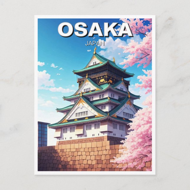 Osaka Castle Japan Reisen Postkarte (Vorderseite)