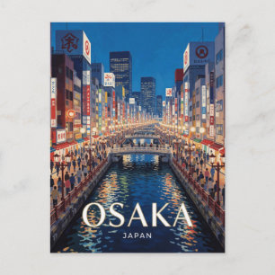 Osaka Japan Dotonbori Stadt Reise Postkarte