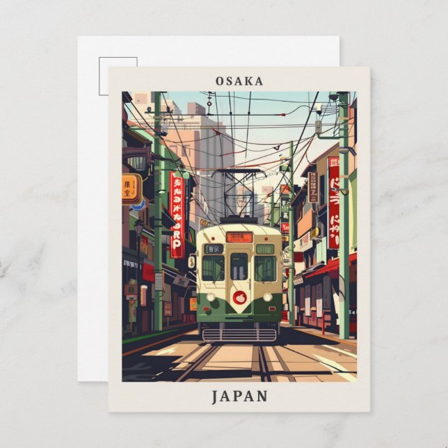 Osaka Japan Elegante Kunst, Dichtung und Musik Postkarte (Vorne/Hinten)