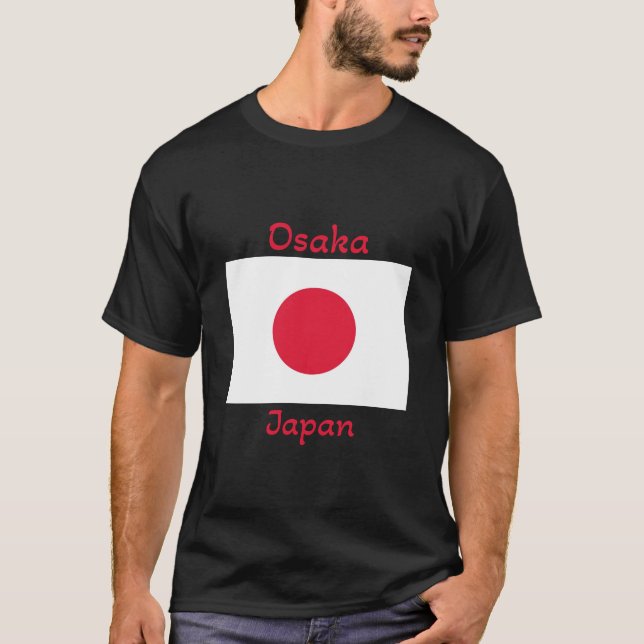 Osaka Japan Flag T - Shirt (Vorderseite)