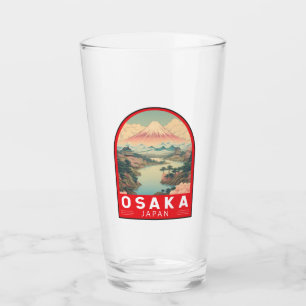 Osaka Japan Mount Fuji Reisemusik Emblem Glas