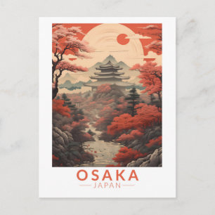 Osaka Japan Reise Kunst Vintage Postkarte