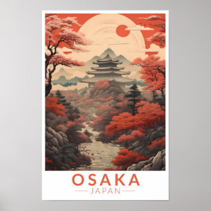 Osaka Japan Reisen Kunst Vintag Poster