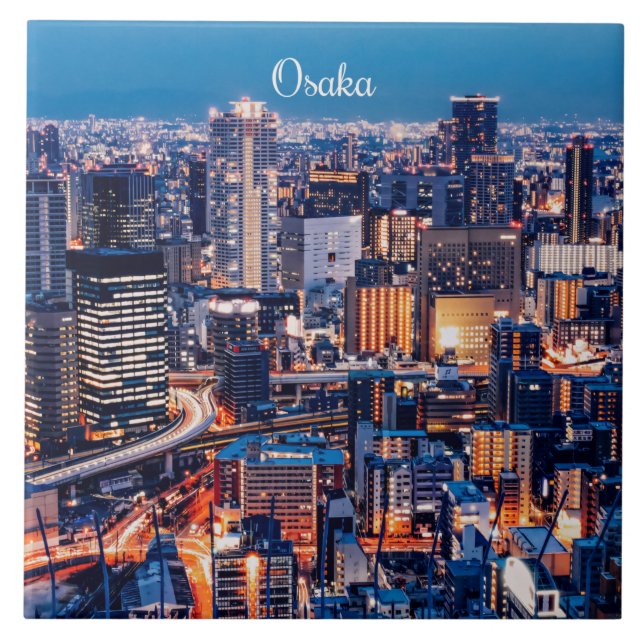 Osaka Japan Stadtansicht Fliese (Vorderseite)