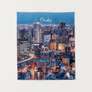 Osaka, Japan Stadtansicht Wandteppich