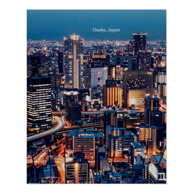 Osaka Japan Stadtbild Poster (Vorderseite)