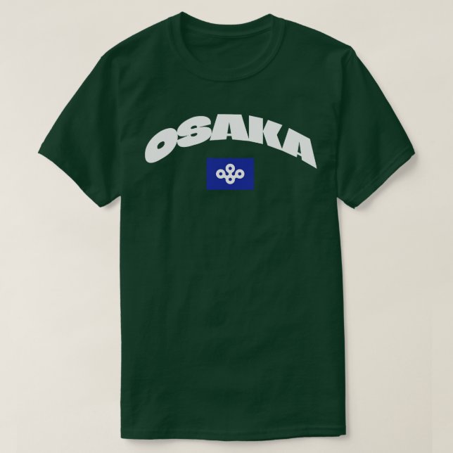 Osaka Japan - Stadtflagge 1 T-Shirt (Design vorne)
