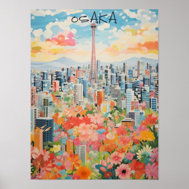 Osaka Japan Travel City Wall Art Aesthetic Poster (Vorne)