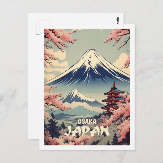 Osaka Japan Vintag Berühmter Reiseort Postkarte (Vorne/Hinten)