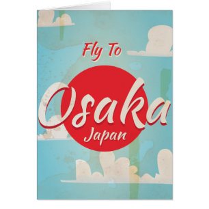 Osaka Japan Vintage Travel Poster