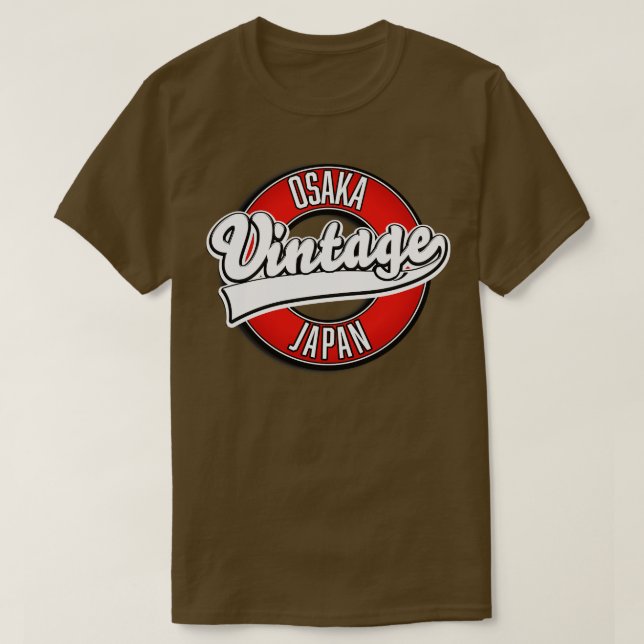 Osaka japan Vintager Stil T-Shirt (Design vorne)