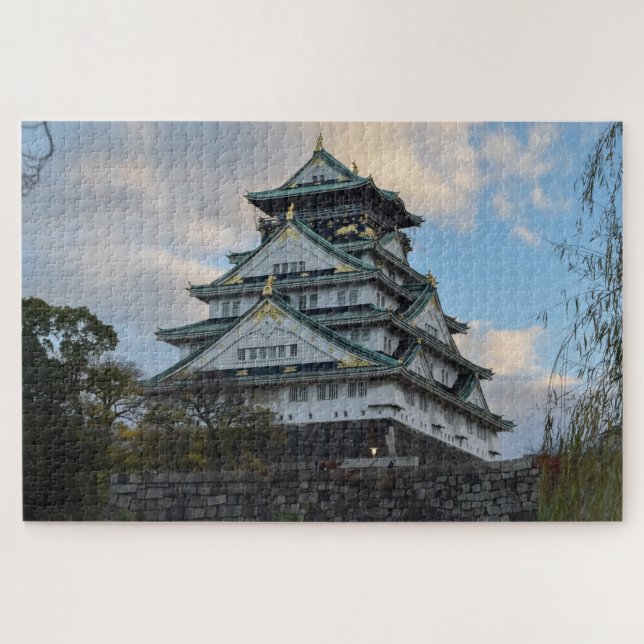 Osaka-Kaste bei Dämmerung Puzzle (Horizontal)