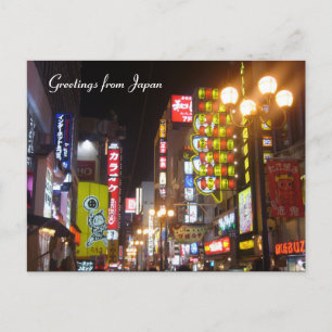 Osaka Neon Postkarte
