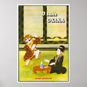 Osaka Reiseplakat Japan Druck Japanische Kunst Poster