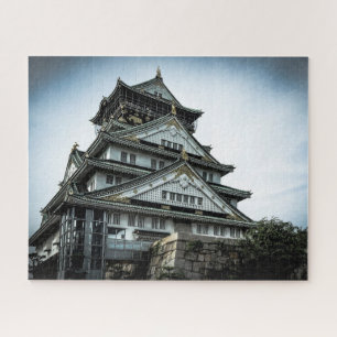 Osaka-Schloss in der Dämmerung, chuoku, Osaka Puzzle