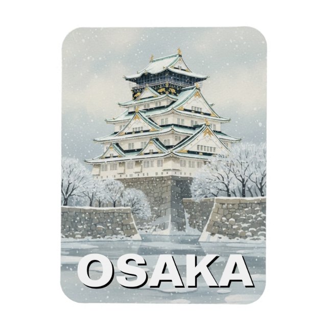 Osaka-Schloss Japan Magnet (Vertikal)