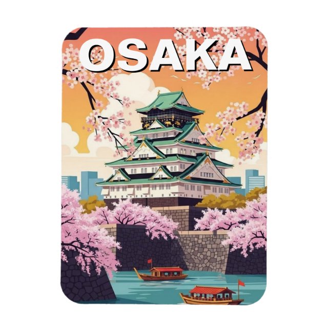 Osaka-Schloss Japan Magnet (Vertikal)