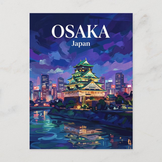 Osaka-Schloss Japan Postkarte (Vorderseite)