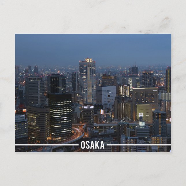 Osaka Urban Landschaft Postkarte (Vorderseite)