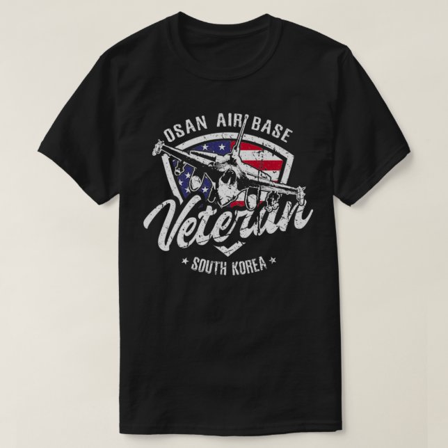 Osan Air Base Veteran USAF Südkorea Premium T-Shirt (Design vorne)