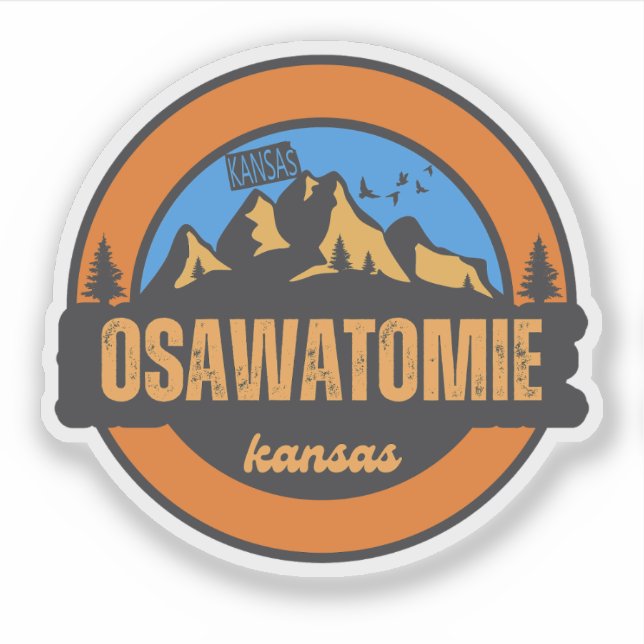 Osawatomie, Kansas Aufkleber (Vorderseite)