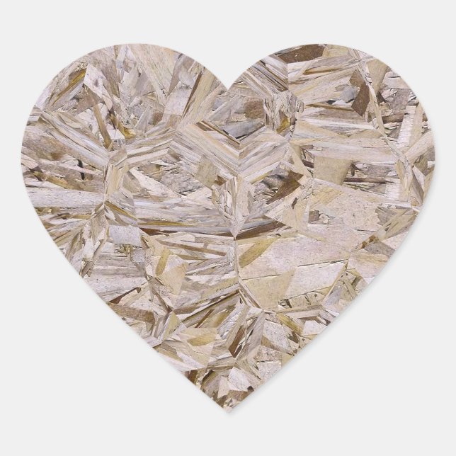 OSB-Bauholzdekor Herz-Aufkleber (Vorderseite)