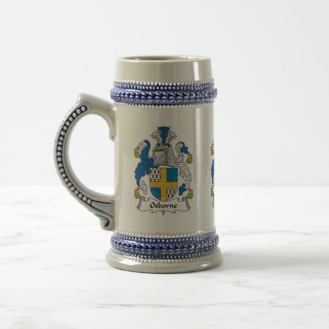 Osborne Family Crest Beer Stien Bierglas (Links)