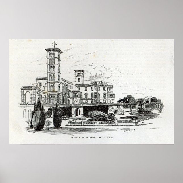 Osborne House aus dem Boden Poster (Vorne)