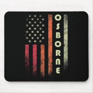 Osborne Surname Funny Retro Vintag Geburtstag Amer Mousepad