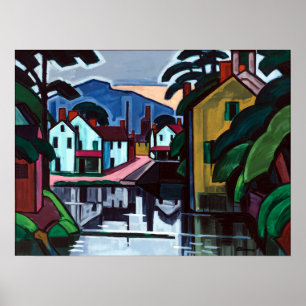 Oscar Bluemner Alter Kanal Port Poster