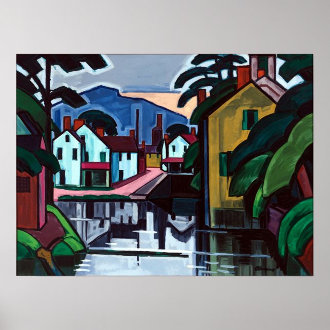 Oscar Bluemner Alter Kanal Port Poster (Vorne)