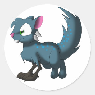Oscar Chinchilla Cat Bird Dragon Hybrid Runder Aufkleber