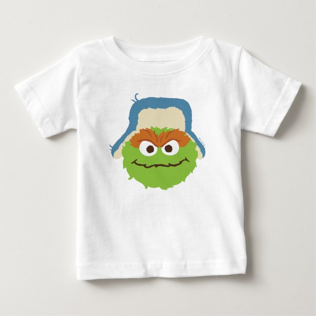 Oscar das Grouch-Wald-Gesicht Baby T-shirt (Vorderseite)