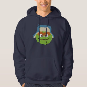 Oscar das Grouch-Wald-Gesicht Hoodie