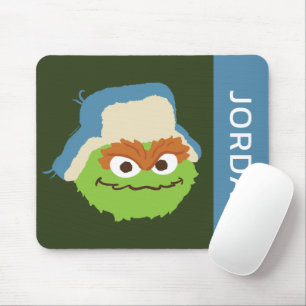 Oscar das Grouch-Wald-Gesicht Name hinzufügen Mousepad
