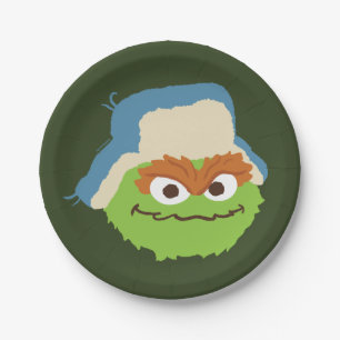 Oscar das Grouch-Wald-Gesicht Pappteller