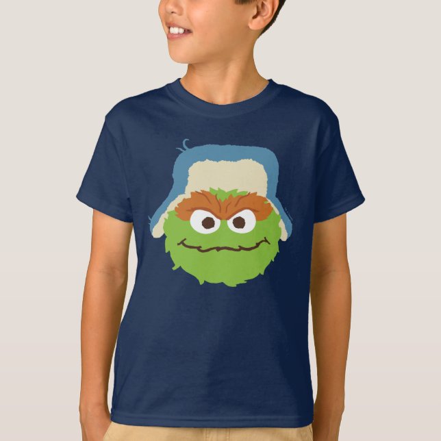 Oscar das Grouch-Wald-Gesicht T-Shirt (Vorderseite)
