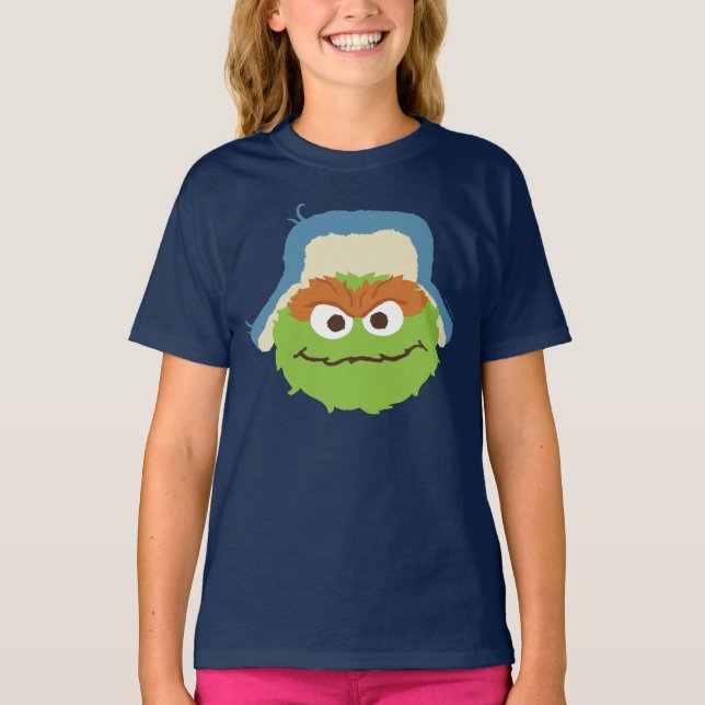 Oscar das Grouch-Wald-Gesicht T-Shirt (Vorderseite)